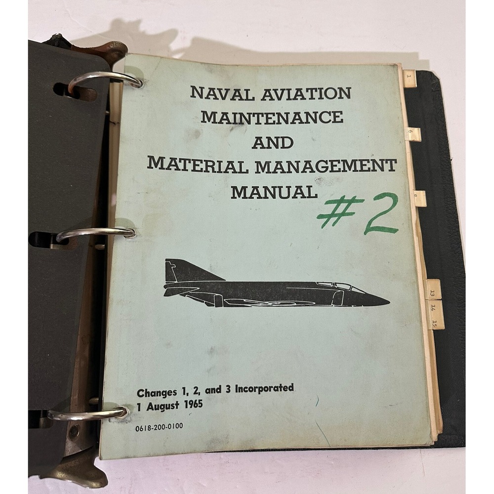 Vintage Navy - The Naval Aircraft Maintenance Manual Binder 0618-200-0100 1964